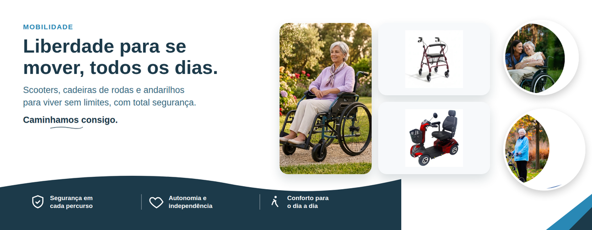 Mobilidade Ortovitalis - scooters, cadeiras de rodas e andarilhos