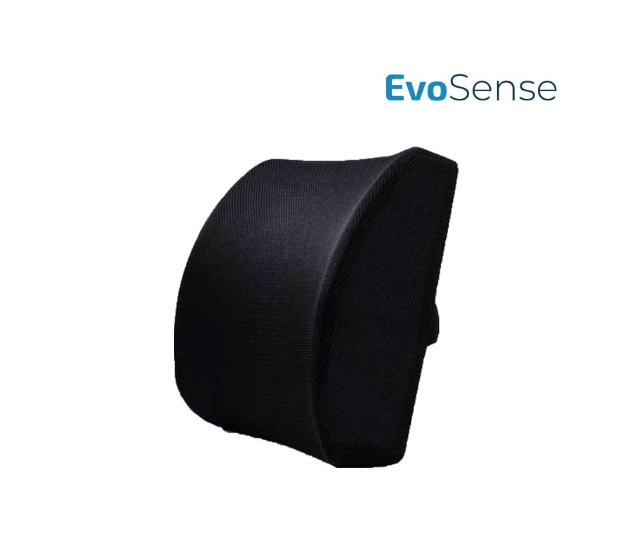 Almofada ergonómica de apoio lombar preta Evoluxion EvoSense EL100