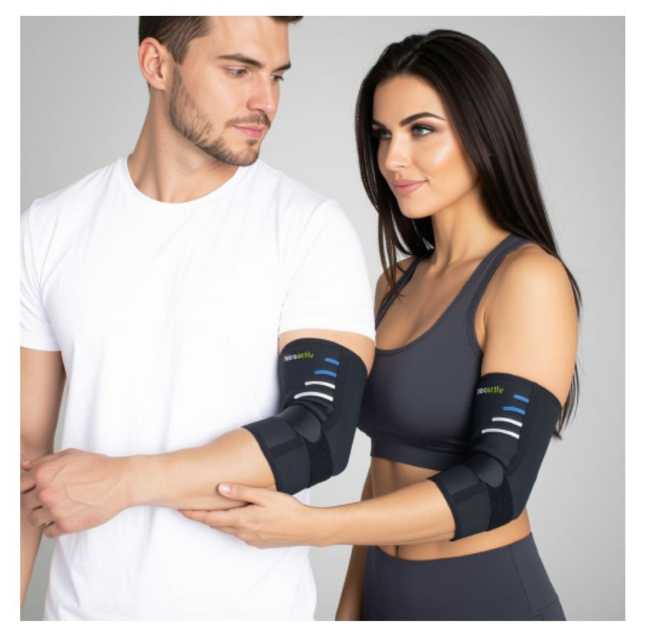 Desenvolvida para proporcionar suporte, estabilização e compressão do cotovelo, auxiliando no alívio da dor causada por sobrecarga muscular, tendinites, epicondilite e inflamações ligeiras.