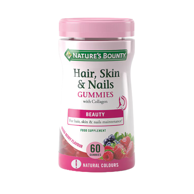 Hair, Skin & Nails com Colagénio - 60 Gomas - Nature's Bounty
