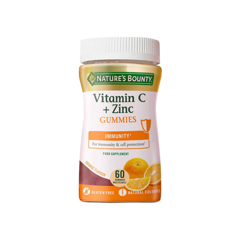 Vitamina C + Zinco Gomas Mastigáveis sem Açúcar - 60 Unidades - Nature's Bounty
